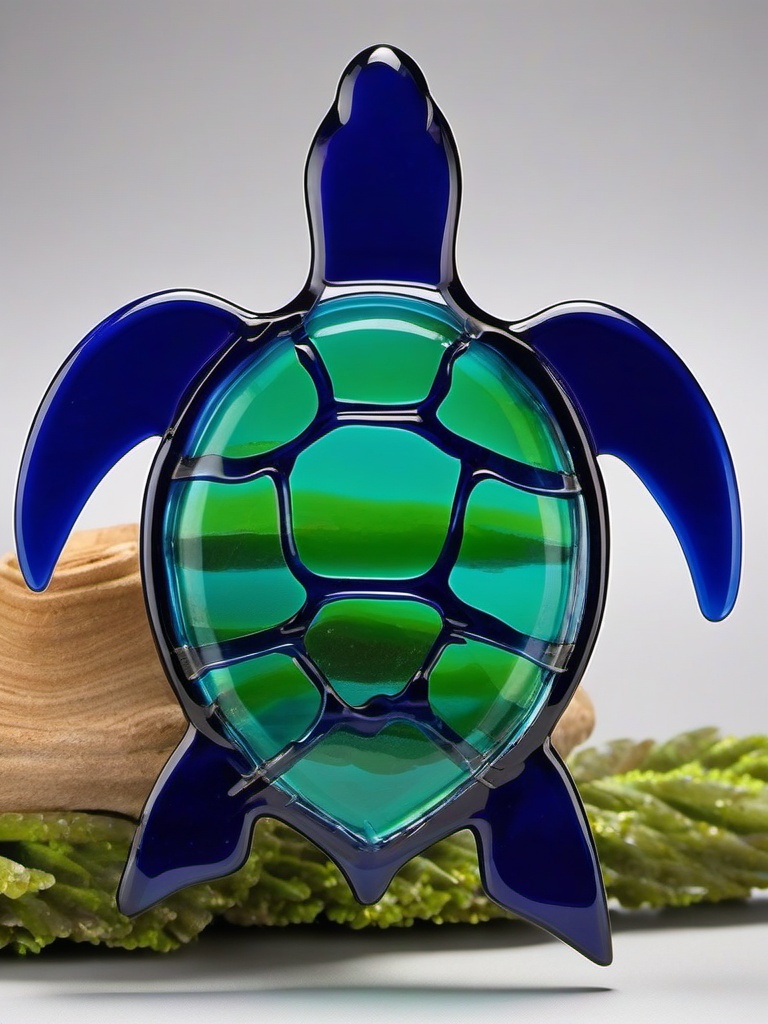 Fused Glass Sea Turtle - Dive into ocean-inspired decor with fused glass sea turtle designs, capturing the grace of these marine creatures.  