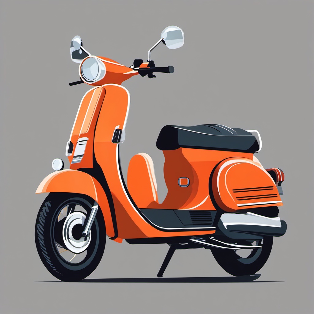 Moped Clipart - A moped for easy urban transportation.  color vector clipart, minimal style