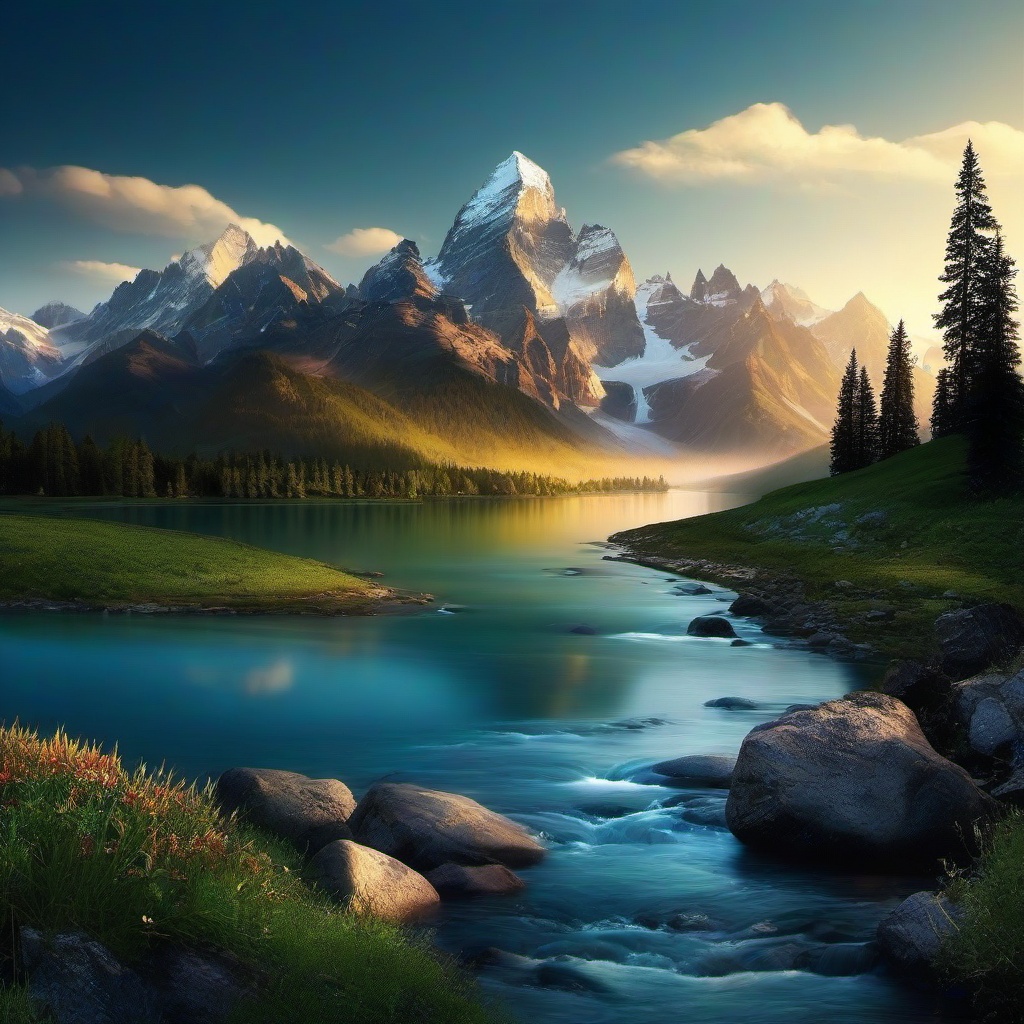 Mountain Background Wallpaper - mountain and river background  