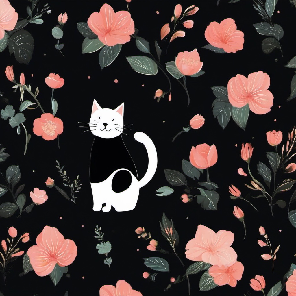 Cat Background Wallpaper - black cute cat wallpaper  