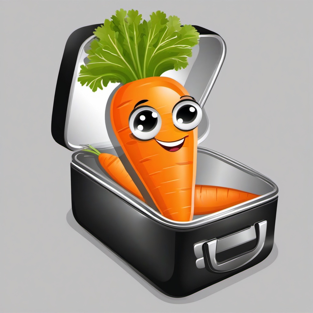 Carrot clipart - carrot in a lunchbox  vector clipart