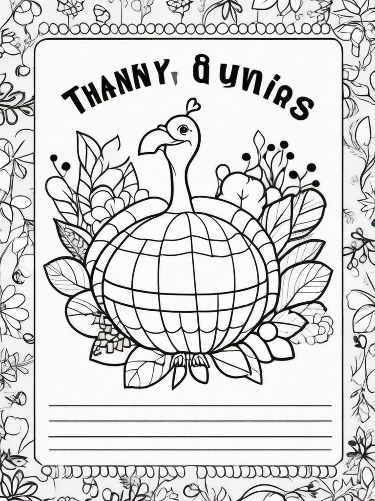 Thanksgiving Quotes Coloring Pages - Inspirational Messages of Thanks  minimal black outline printable sheet, coloring page