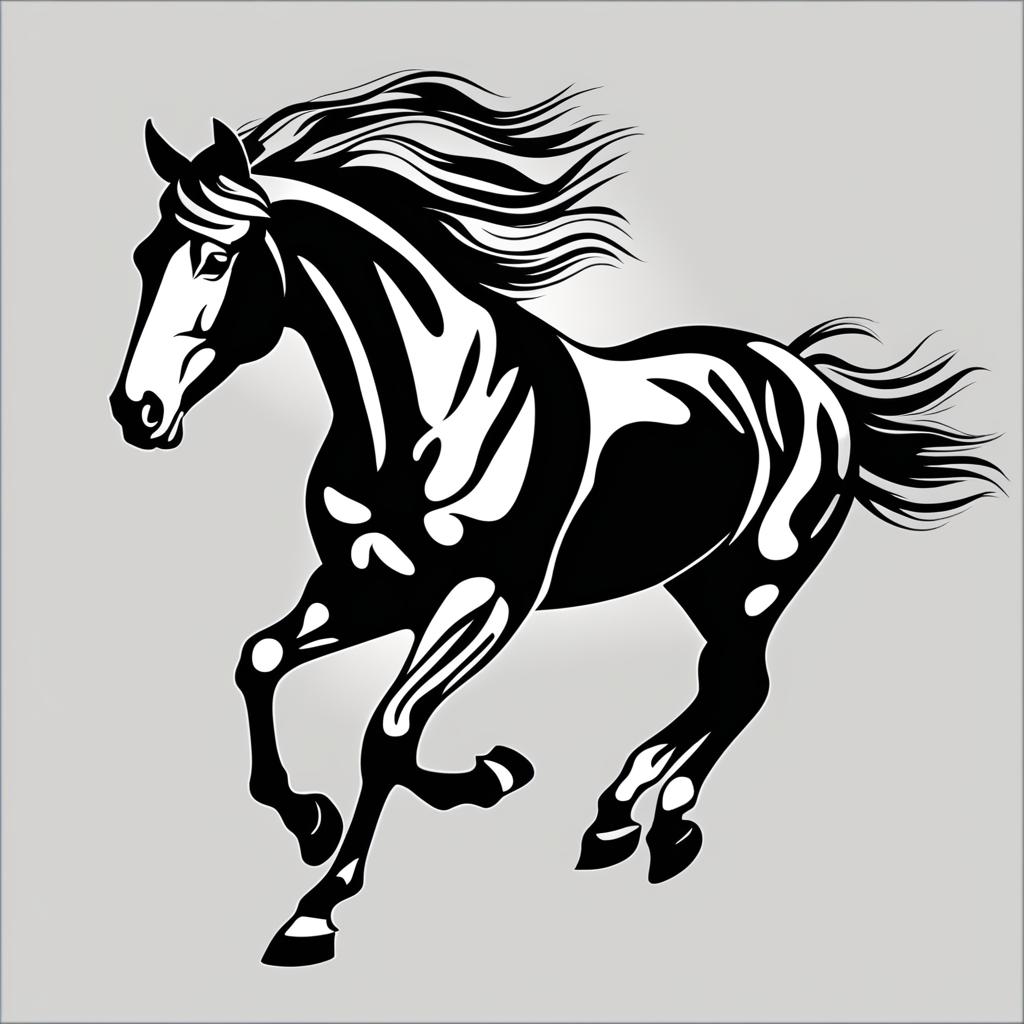 horse clipart - a graceful and galloping horse, a symbol of freedom. 