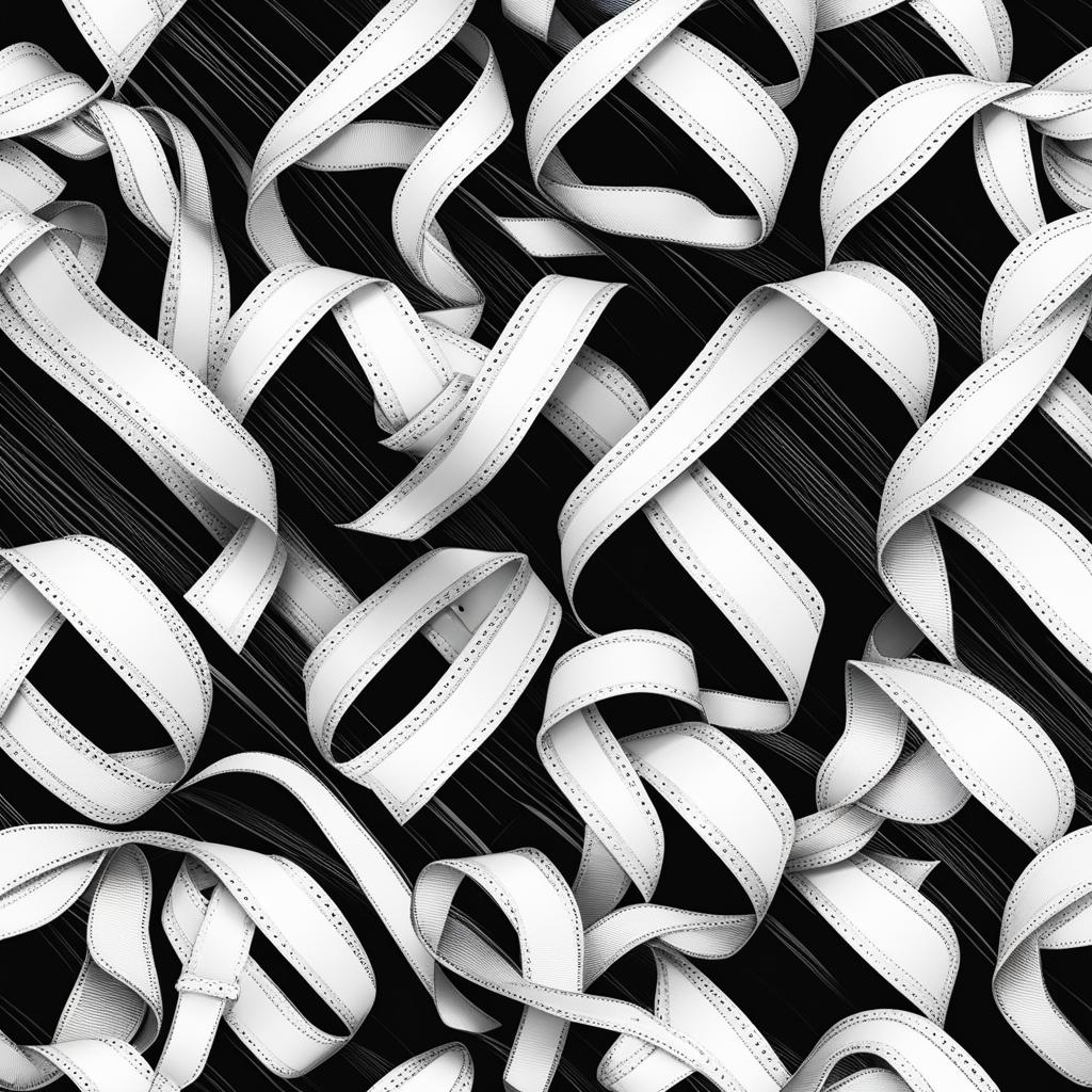 ribbon clipart black and white 