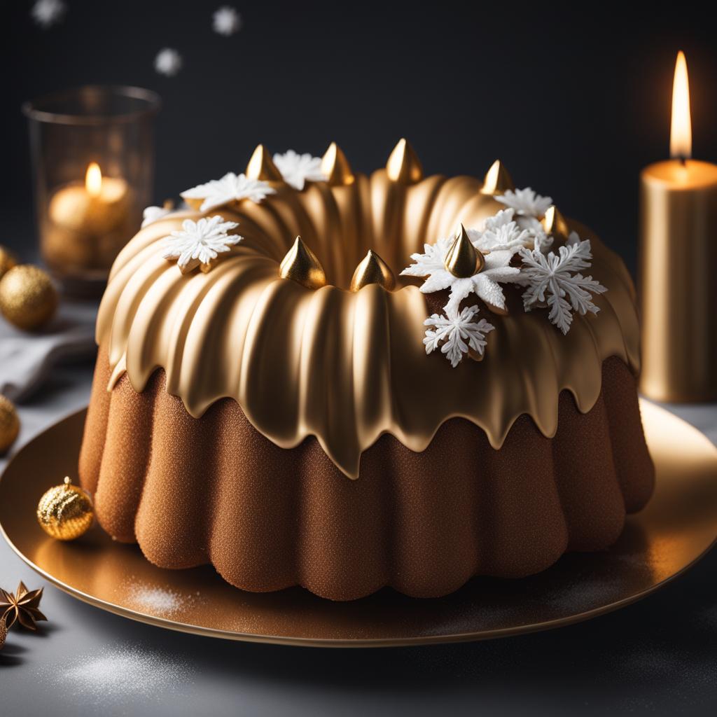 bundt cake decorating ideas for christmas intricate artwork masterpiece, ominous, matte painting movie poster, golden ratio, trending on cgsociety,  vibrant, production cinematic character render, ultra high quality model