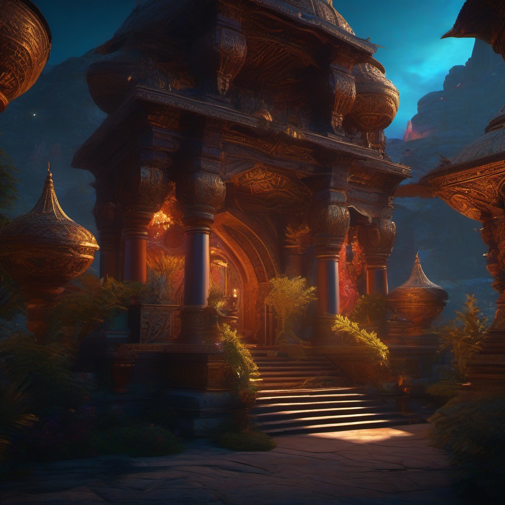 Genie Companion of a Wishful Warlock detailed matte painting, deep color, fantastical, intricate detail, splash screen, complementary colors, fantasy concept art, 8k resolution trending on artstation unreal engine 5