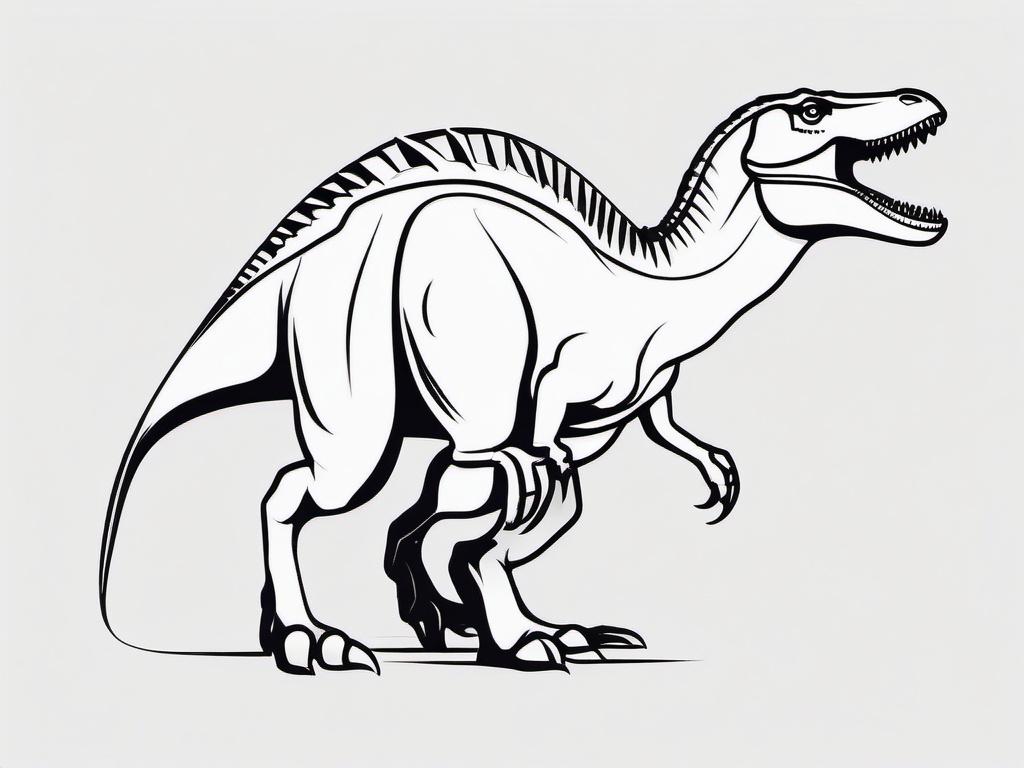 Minimalist Tattoo Dinosaur - Embrace simplicity and charm with a minimalist and delightful dinosaur-themed tattoo.  simple vector color tattoo,minimal,white background