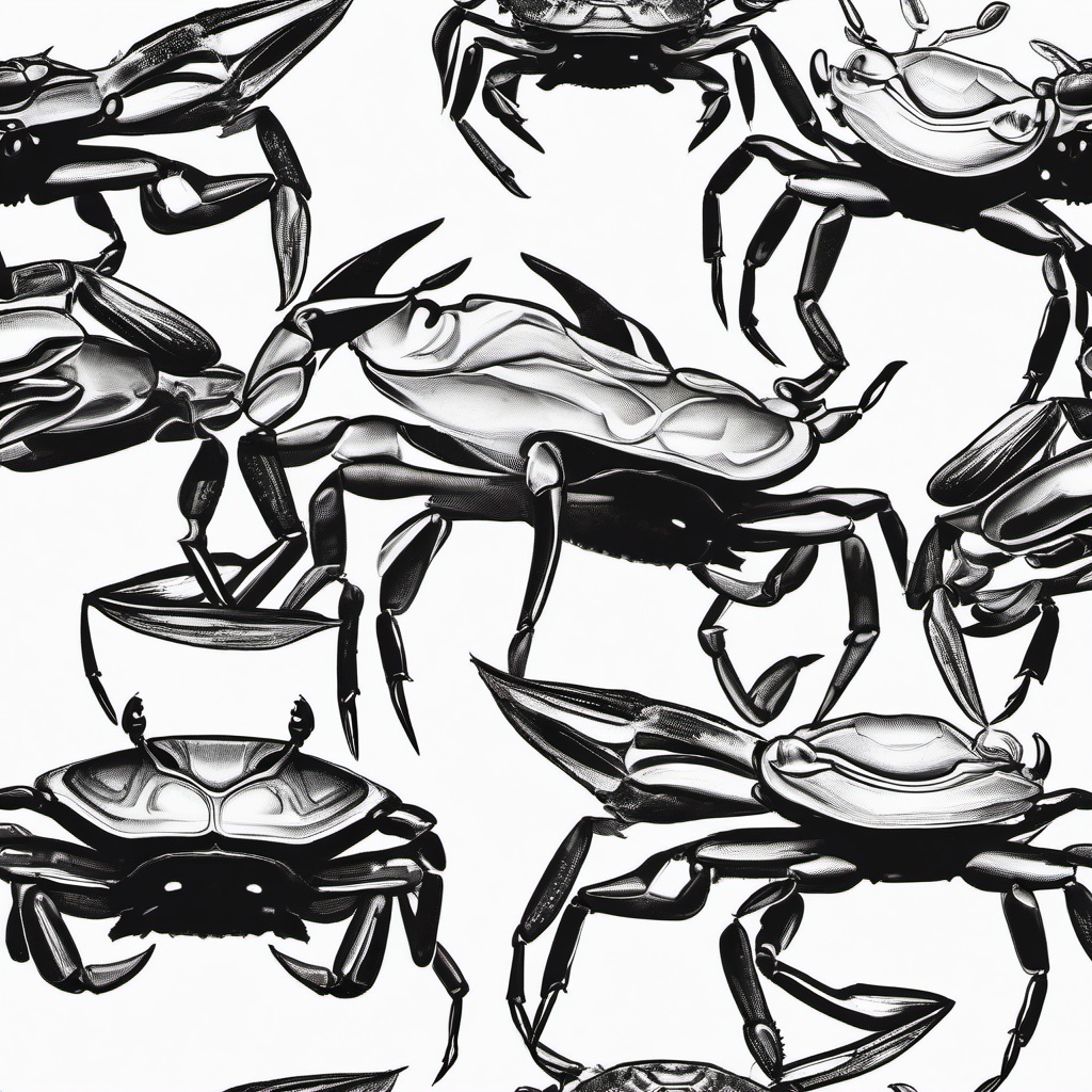 sketch of a crab  minimal rough sketch scribbles,doodles,black and white