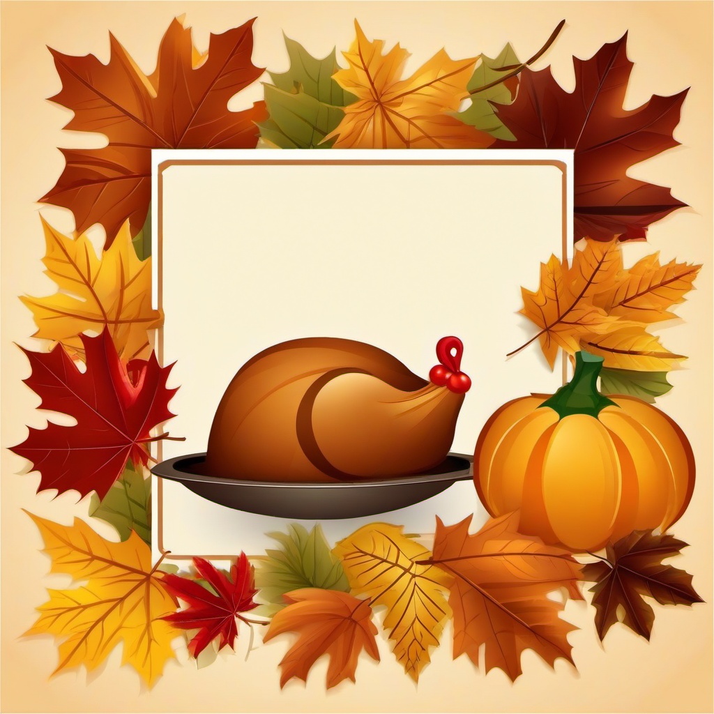 Happy Thanksgiving clipart - Thanksgiving cards with autumn leaves  