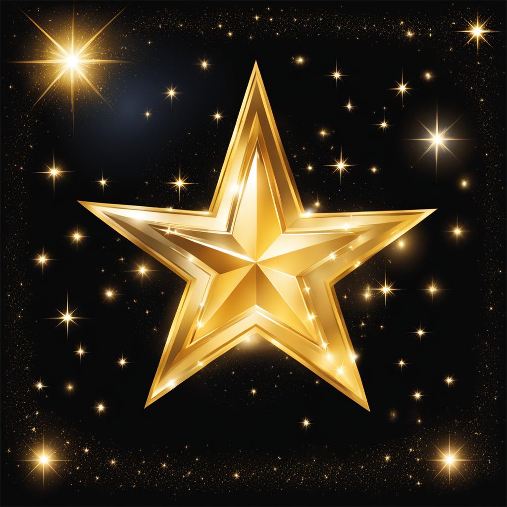 star clipart - shining brightly among the stars. 