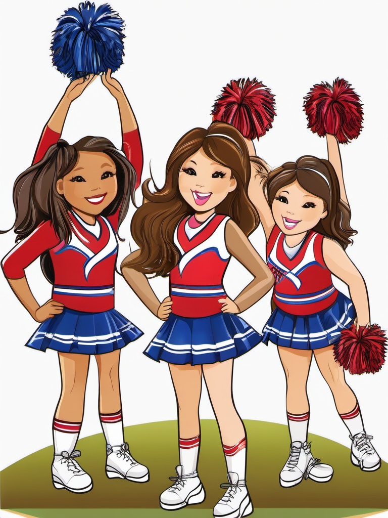 Cheer clipart - cheerleaders on the sidelines  