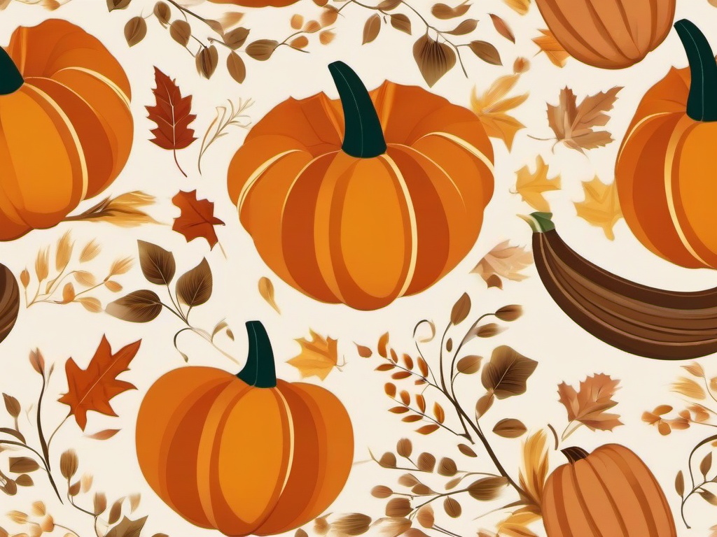 Thanksgiving Wallpaper-A simple, elegant Thanksgiving design, featuring a single, stylized pumpkin or cornucopia.  aesthetic background wallpaper