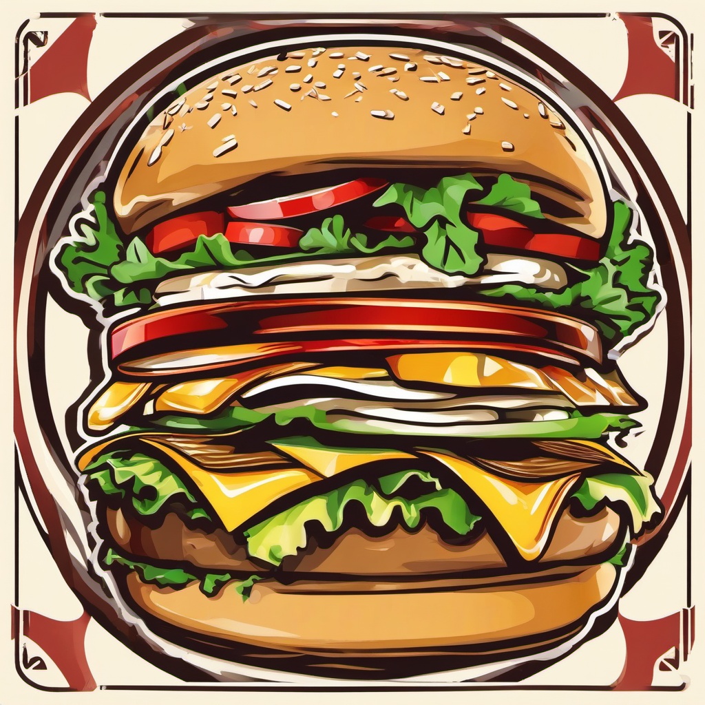 Burger clipart - burger with fries on the side  