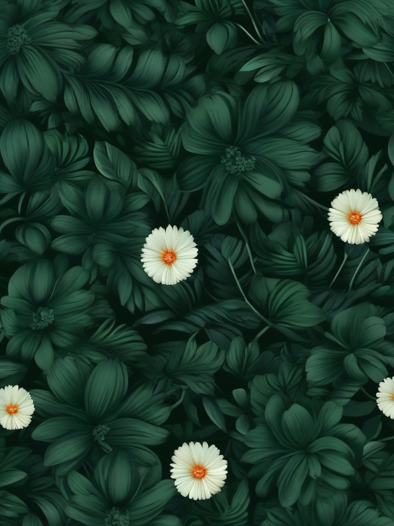 Dark Green Flower Background  ,desktop background wallpaper