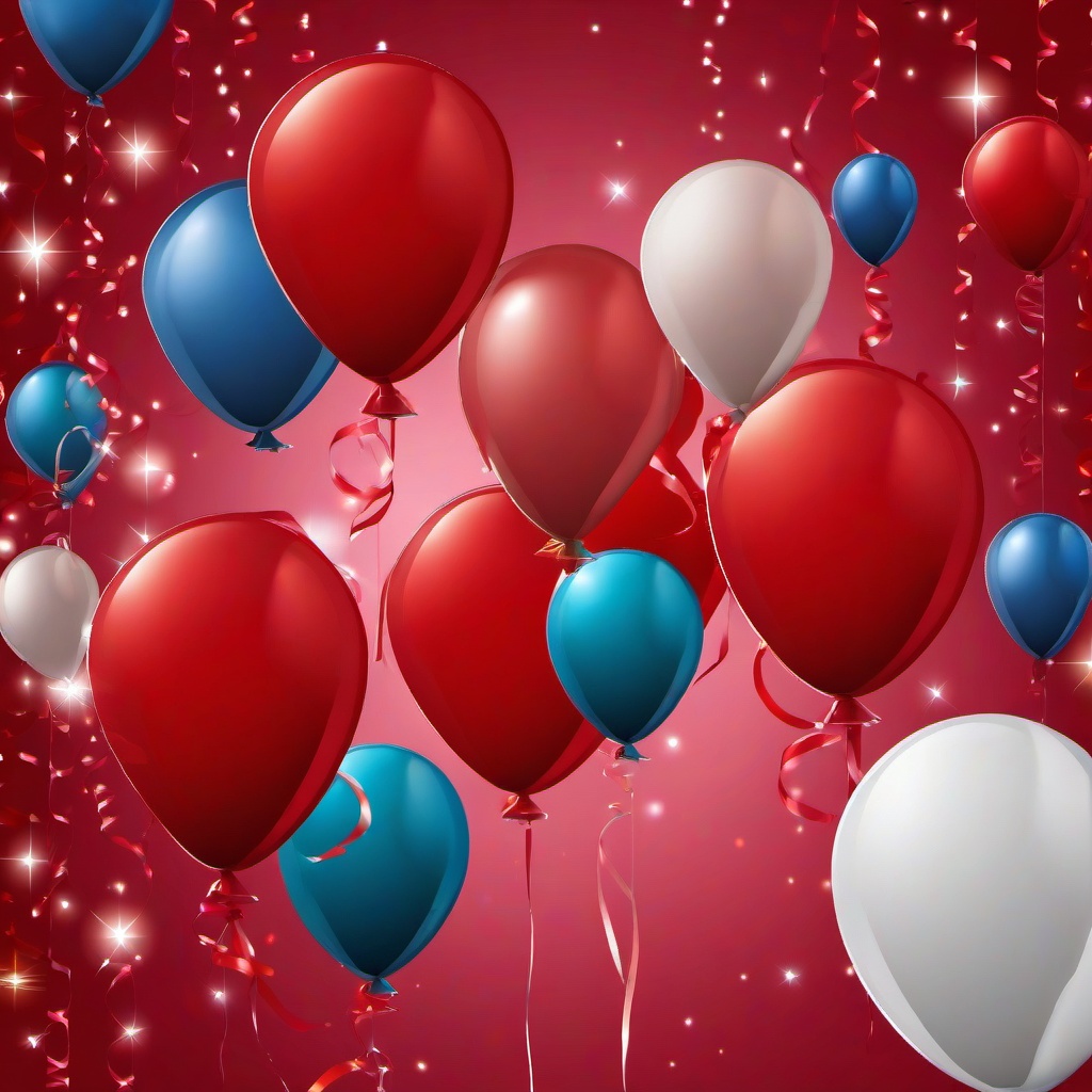 Party Background Wallpaper - red background with balloons  