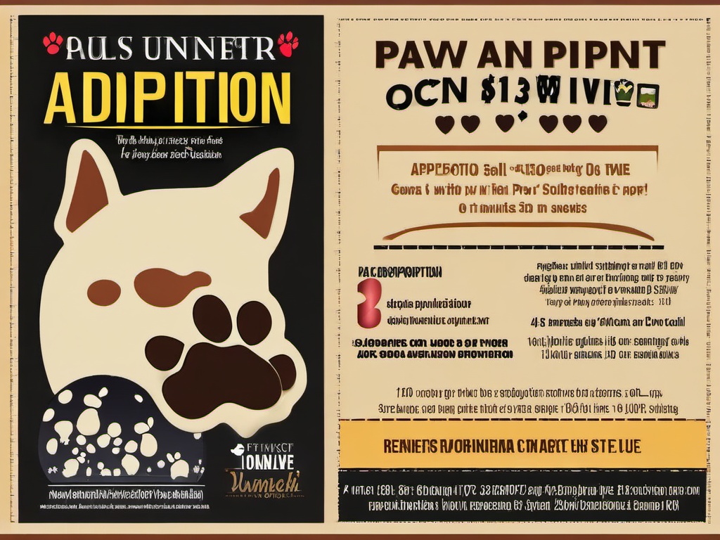 Paw Print clipart - paw print on a pet adoption flyer  