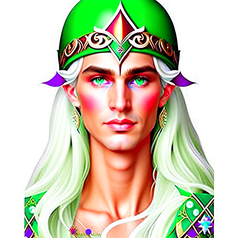 elf clipart - aricen, an elven king with regal presence. 