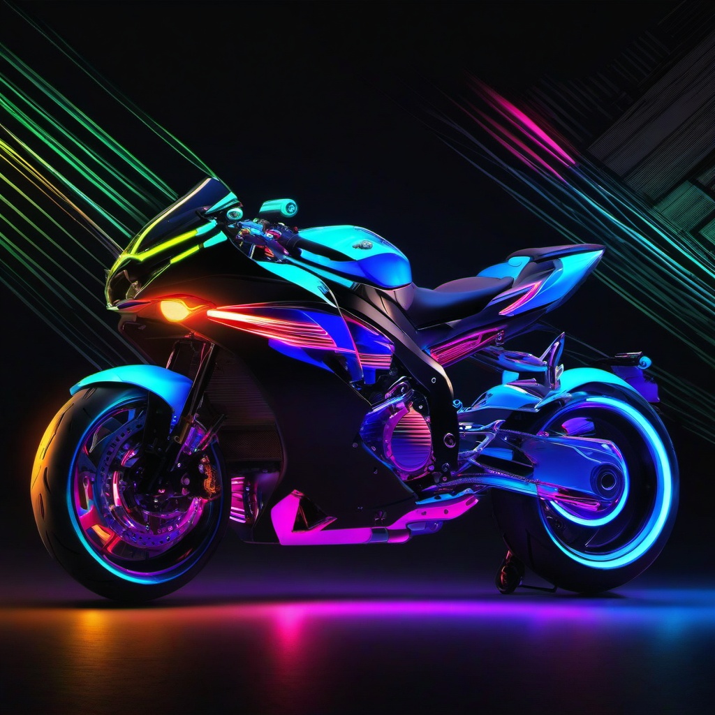 Neon Background Wallpaper - neon motorcycle wallpaper  