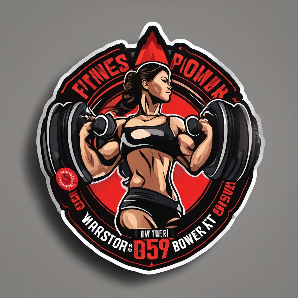 Fitness Motivation sticker- Workout Power Boost, , color sticker vector art