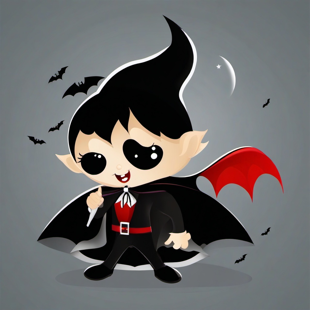 Happy Halloween clipart - vampire with a cape  clipart