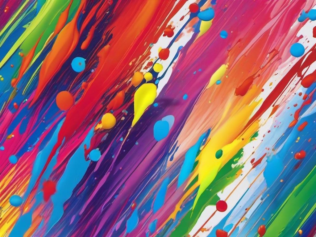 Rainbow Paint Splatter Wallpaper  