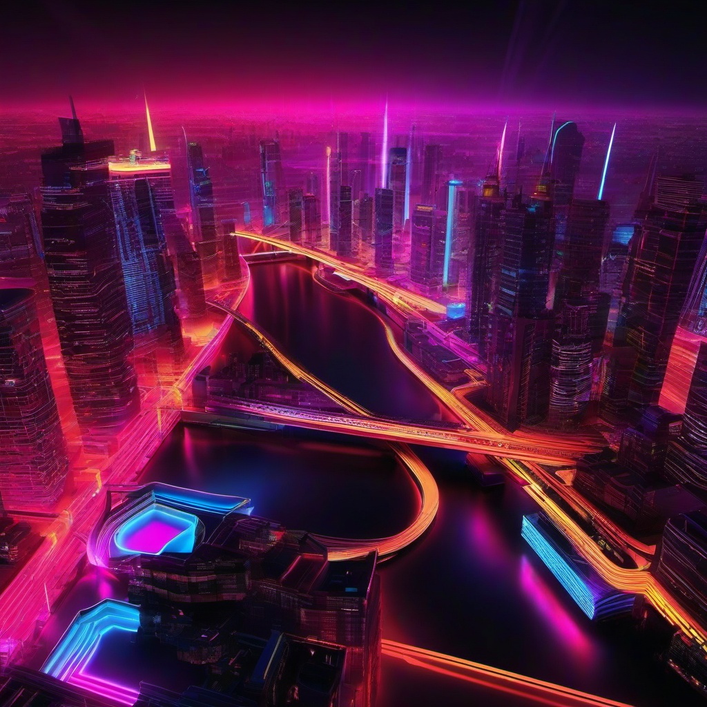 Neon Background Wallpaper - neon background city  