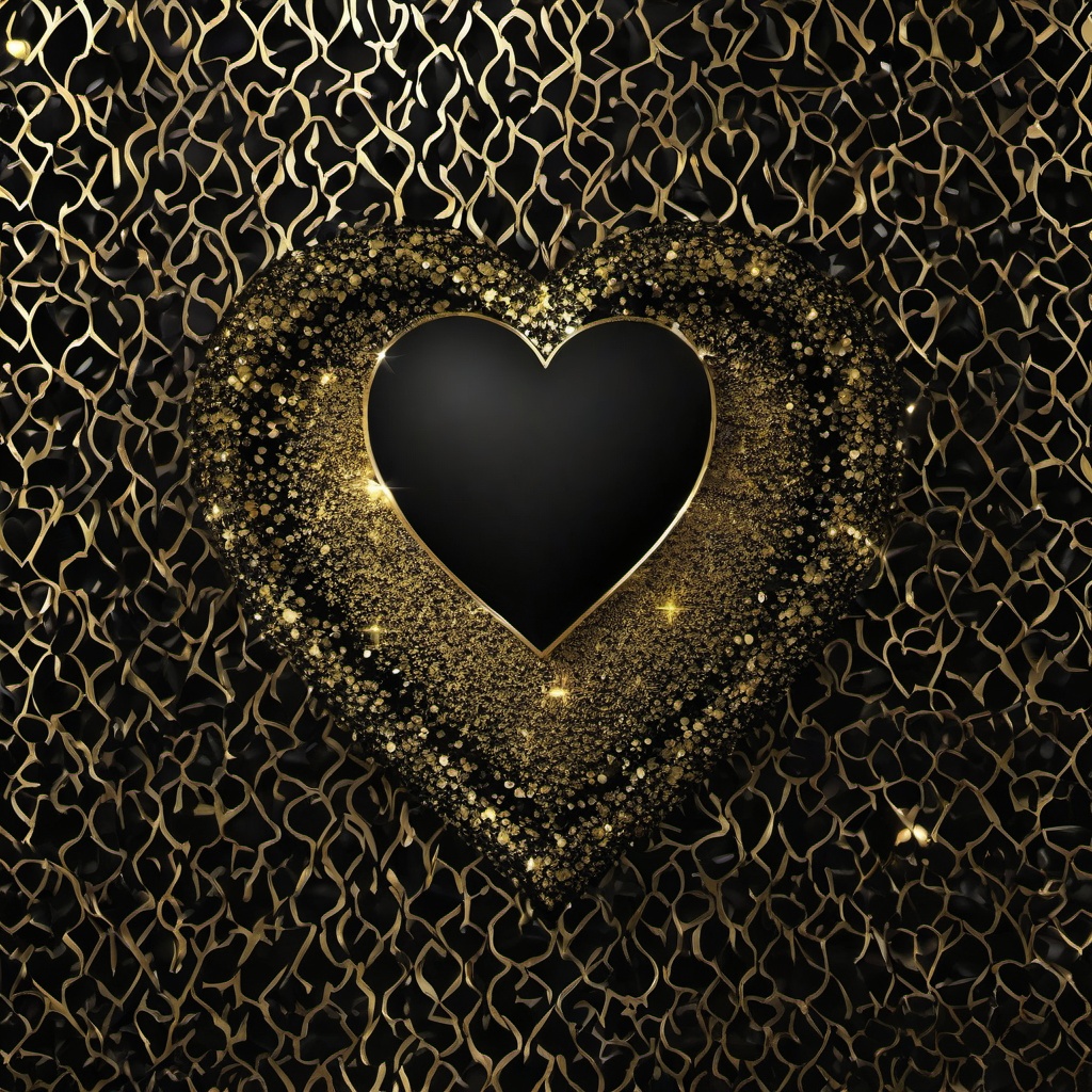 Heart Background Wallpaper - black and gold heart background  