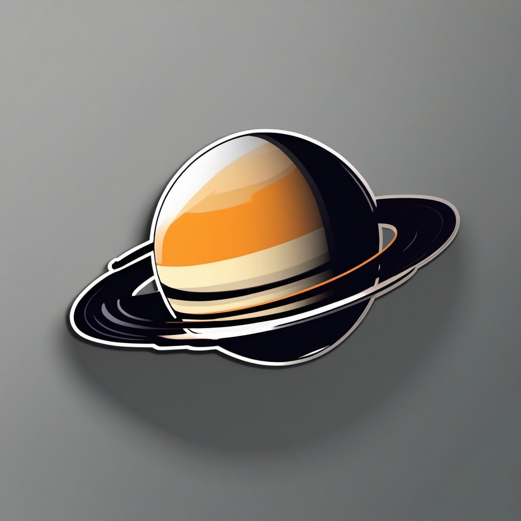 Saturn sticker, Ringed , sticker vector art, minimalist design