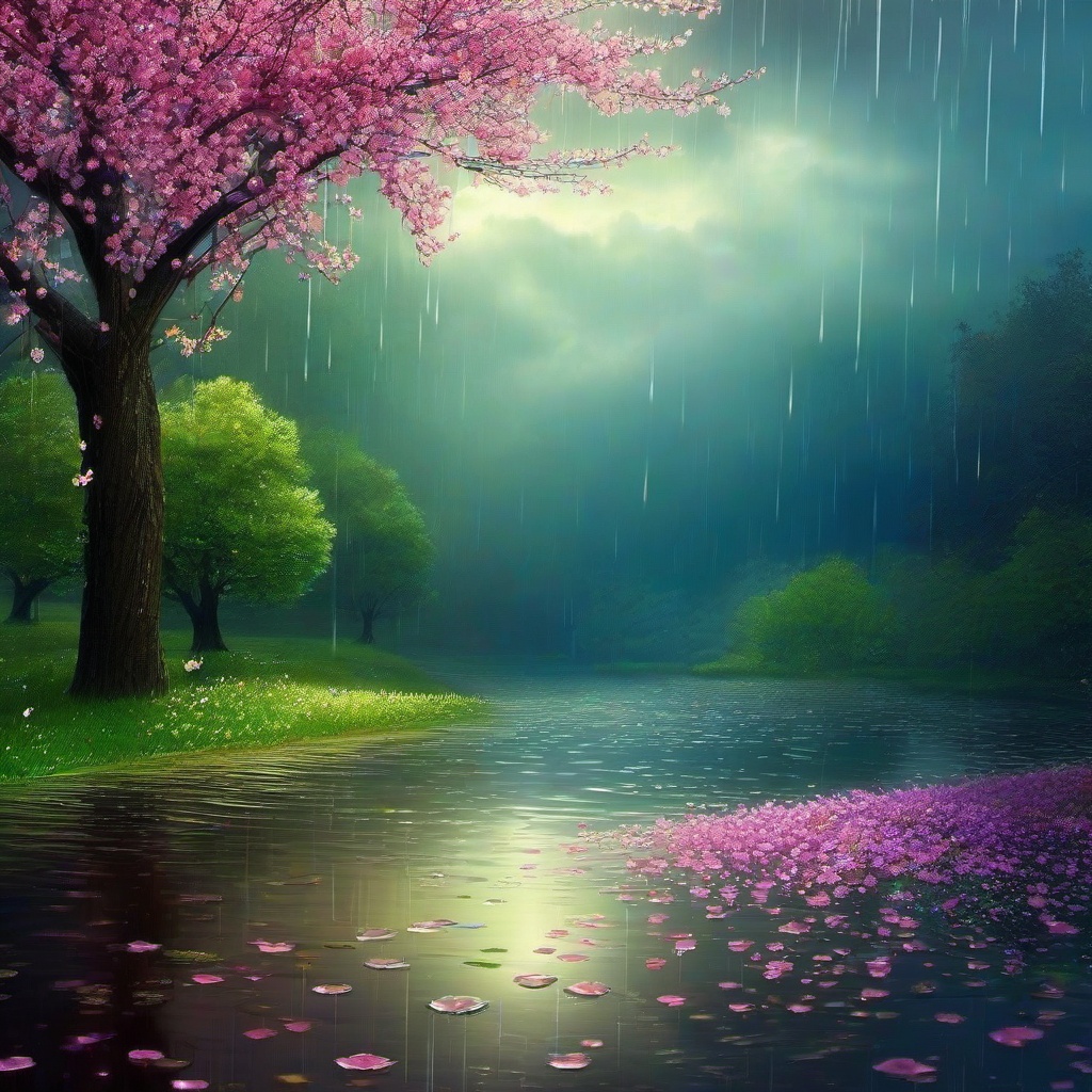 spring rain wallpaper  ,background wallpaper