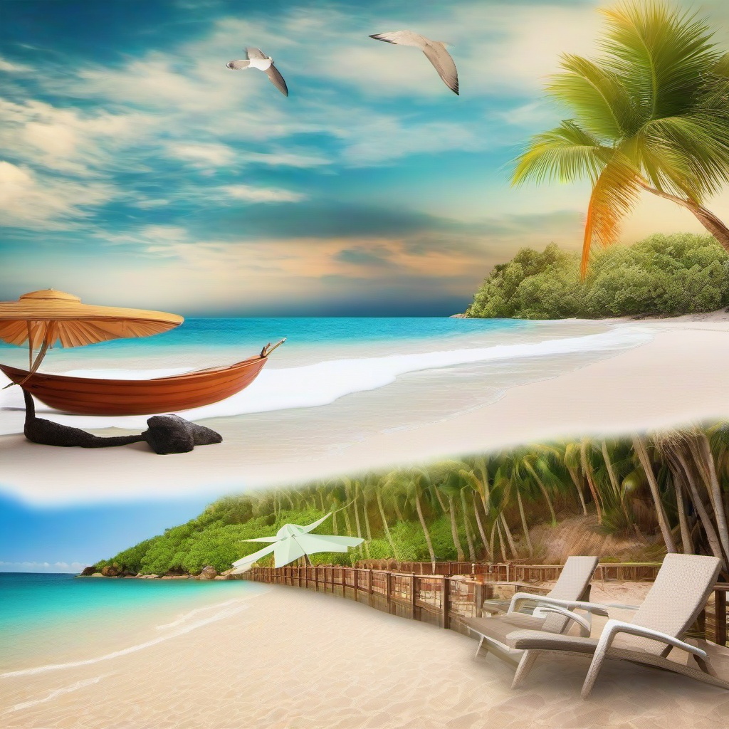 Beach background - beach digital background  