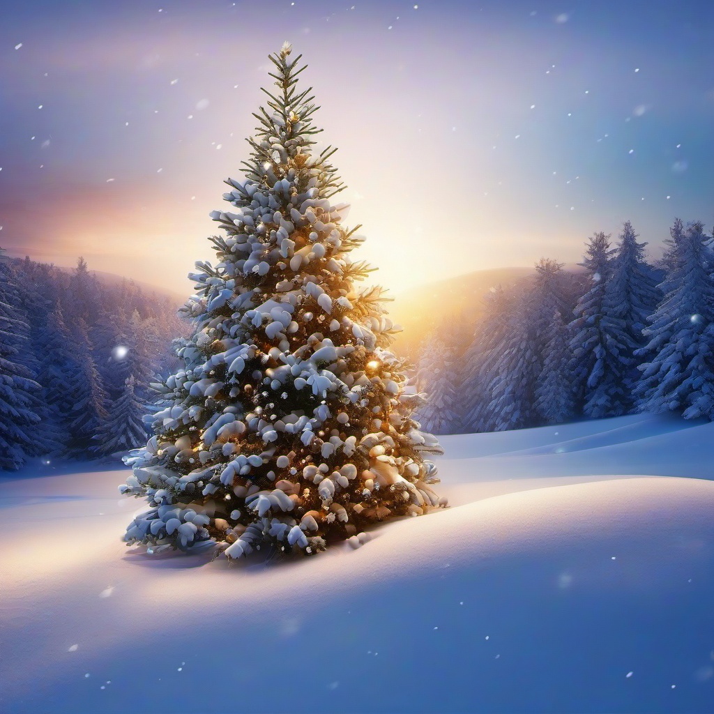 Snow Background Wallpaper - christmas tree snow background  