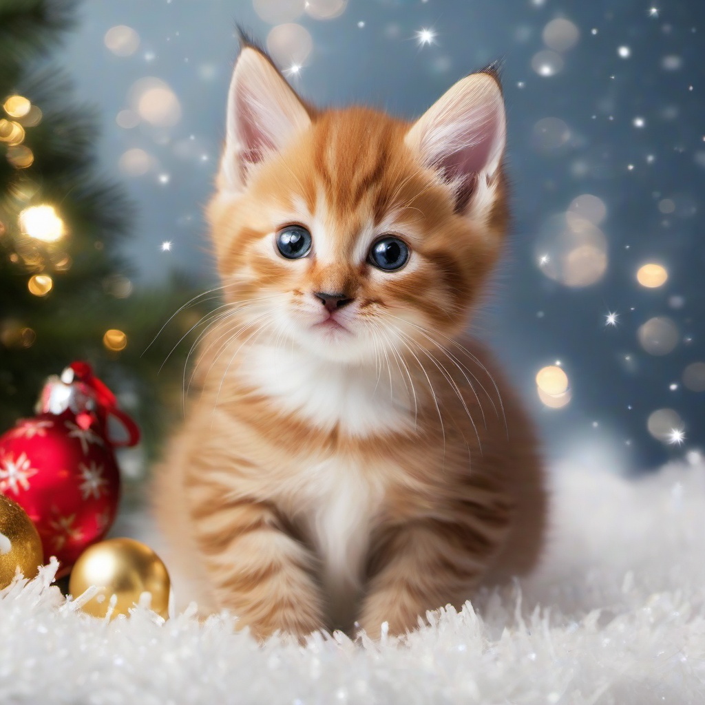 Cat Background Wallpaper - christmas kitten background  