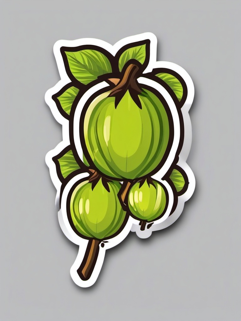 Gooseberry Sticker - Tart and delightful, a gooseberry-colored burst, , sticker vector art, minimalist design