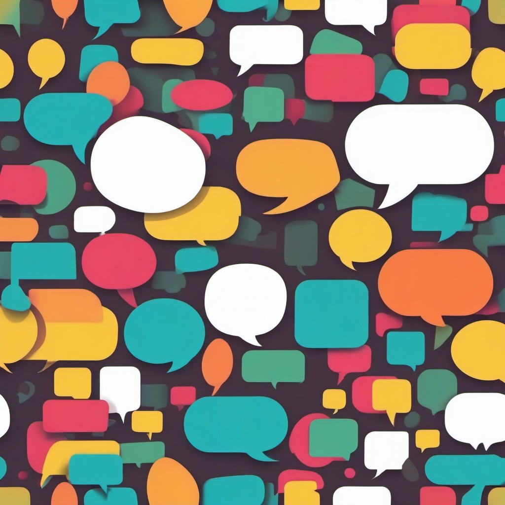 Clipart of a Speech Bubble - Speech bubble for dialogues and comments,  color vector clipart, minimal style