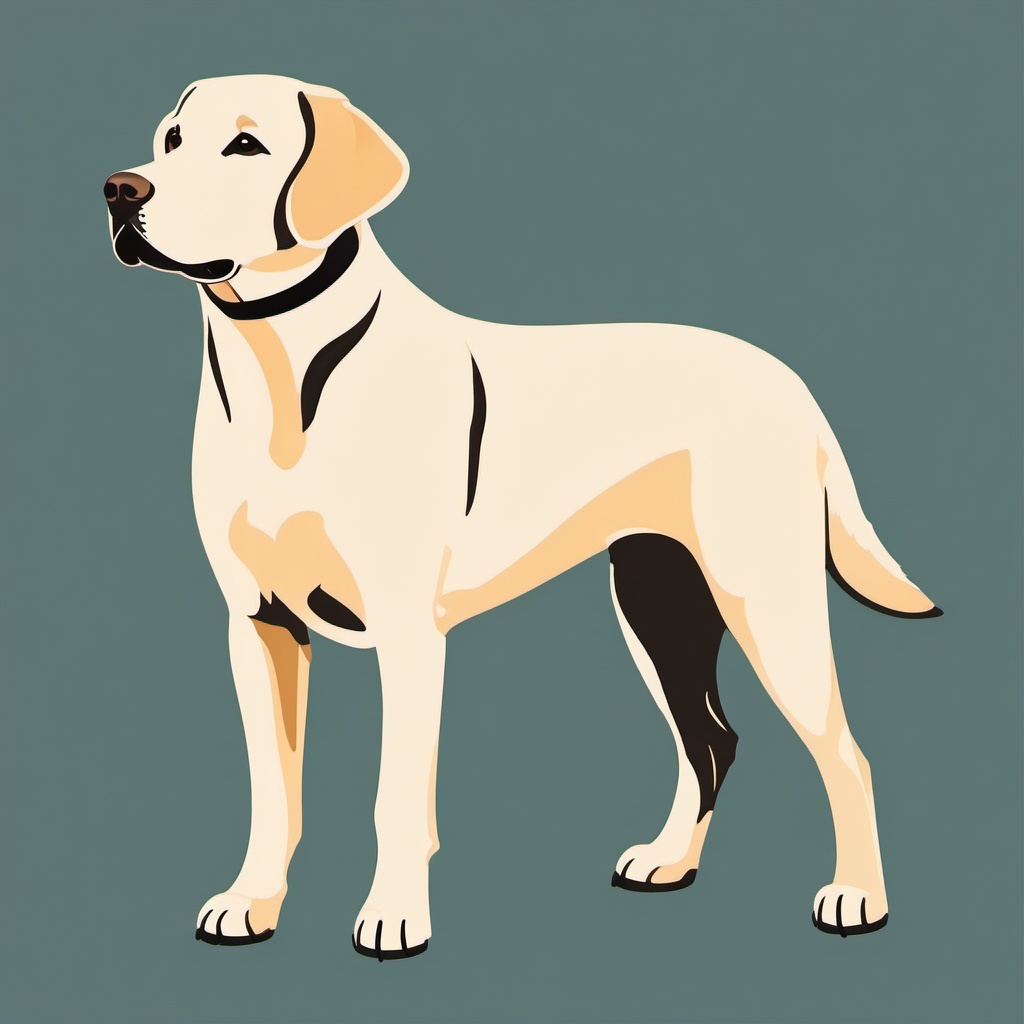 Labrador clipart, A cute Labrador dog in an artistic style.  simple, 2d flat