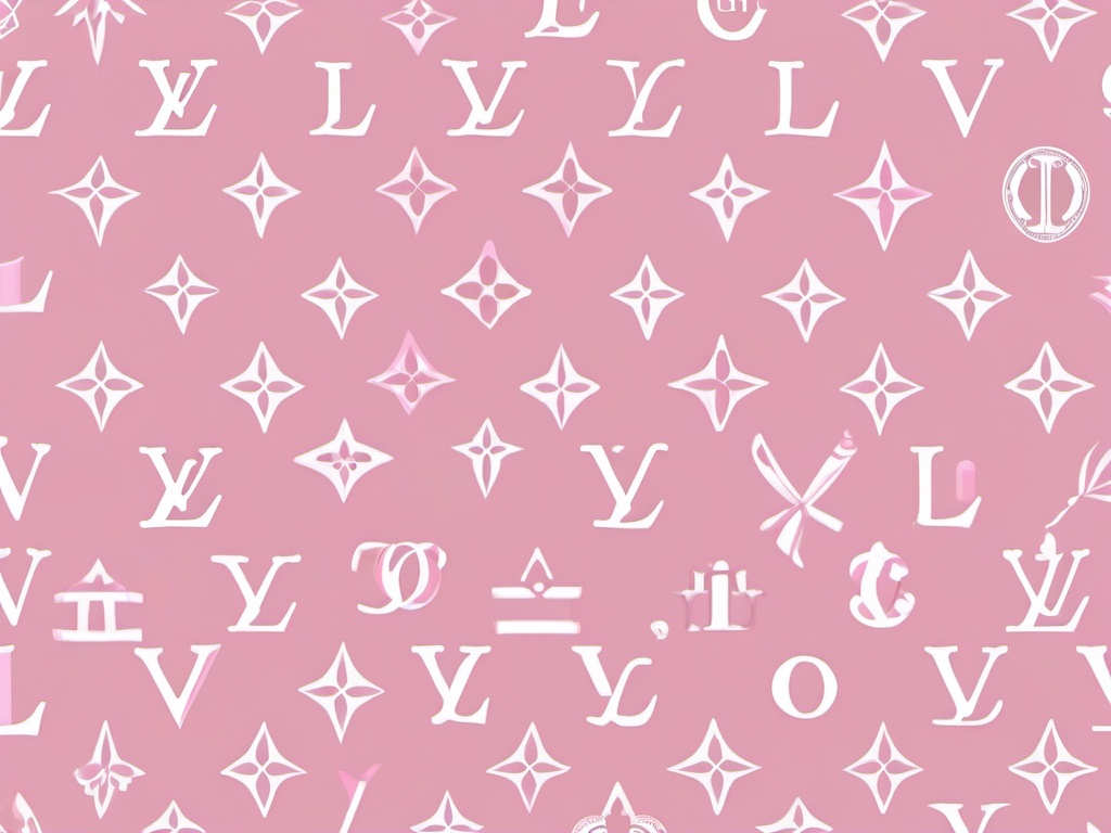 Lv Pink Wallpaper-Light pink with delicate LV monogram patterns in white  background wallpaper