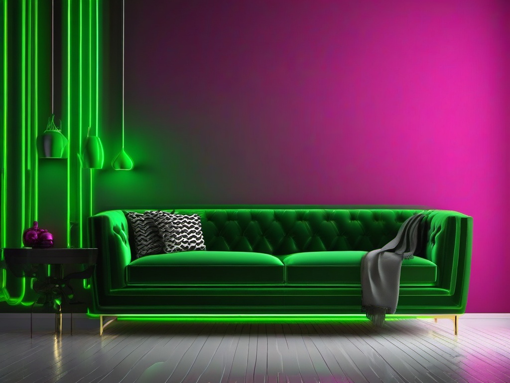 Green Neon Wallpaper - Bold neon green, adding a touch of modern style.  background wallpaper