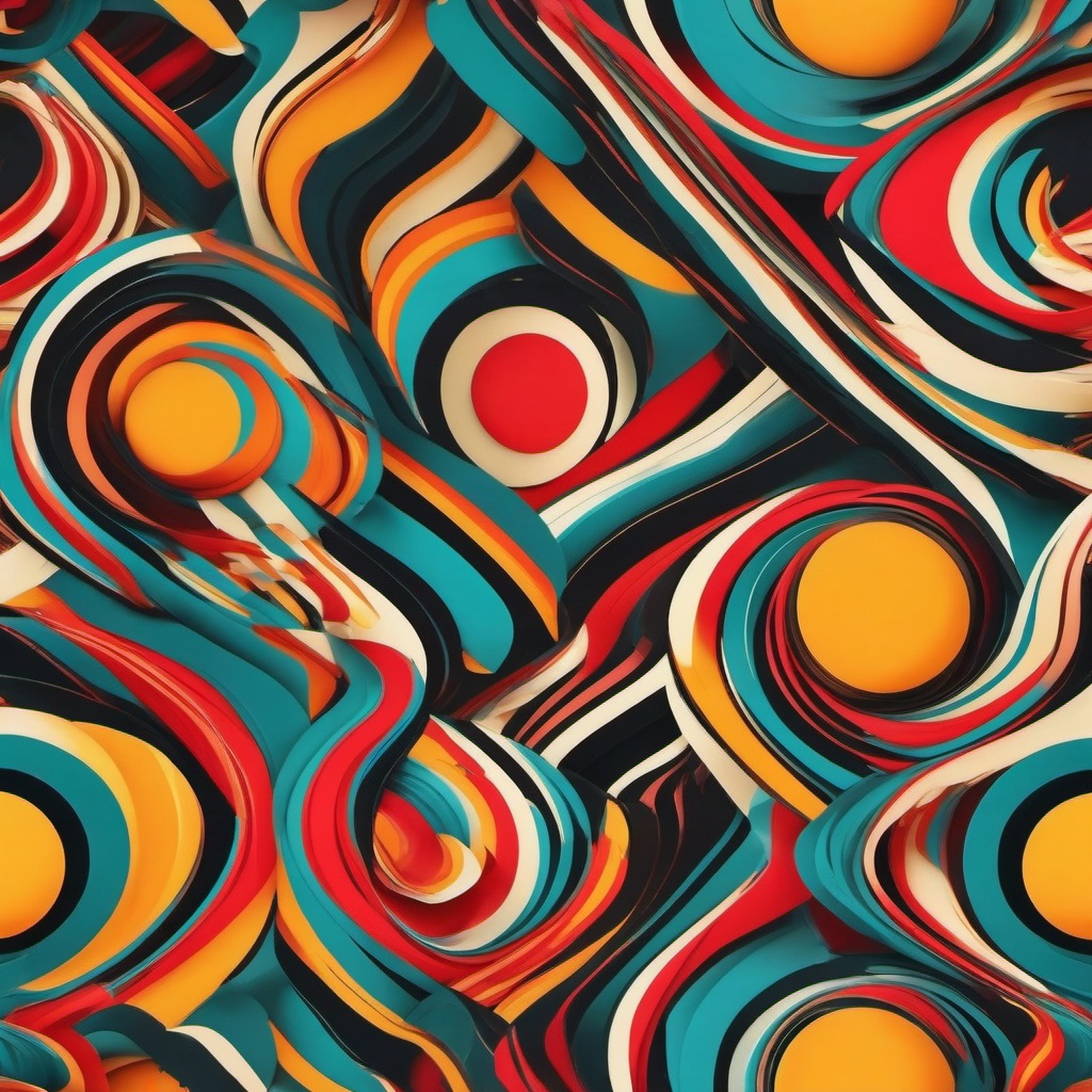 Retro-inspired abstract patterns top view, product photoshoot realistic background, hyper detail, high resolution