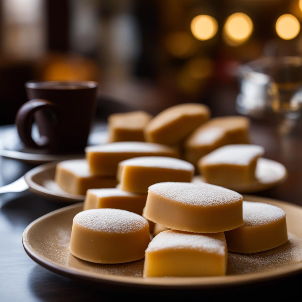 marzipan, a sweet almond confection, devoured at a historic café in lübeck, germany. 