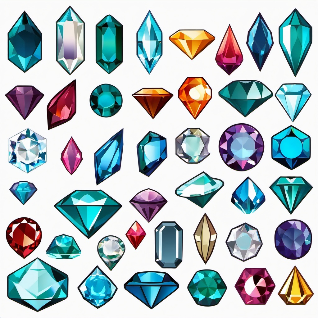 Diamond clipart - diamond gemstone collection  vector clipart