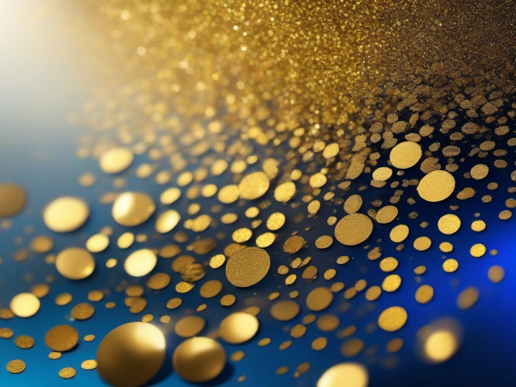 Gold And Blue Glitter Background  