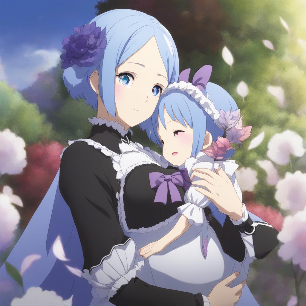 rem (re: zero) protects her loved ones with unwavering determination. 