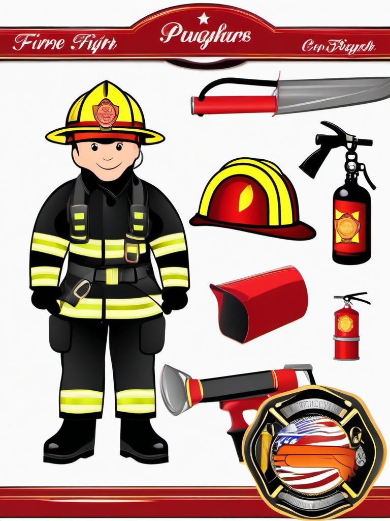 Fire Fighter  clipart