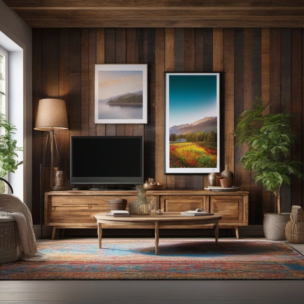 Classic Rustic Comfort - Transform your space into a classic rustic living room with wood accents. , living room decor ideas, multicoloured, photo realistic, hyper detail, high resolution,