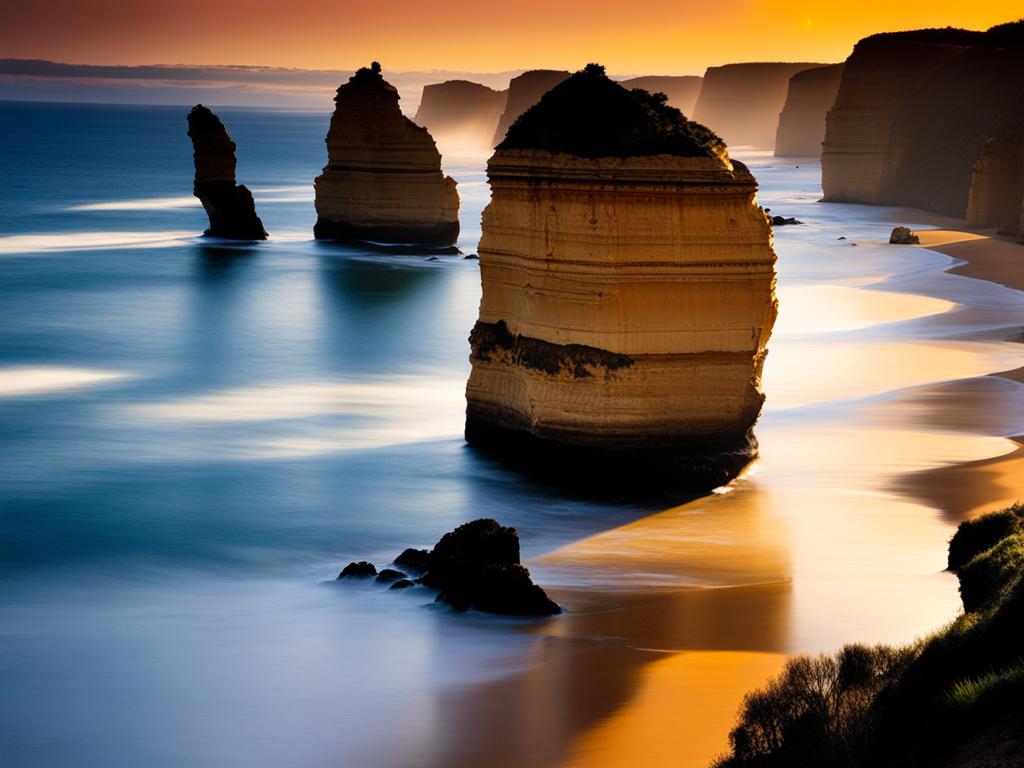 great ocean road, australia - paint the coastal magic of the great ocean road, with the twelve apostles bathed in moonlight. 