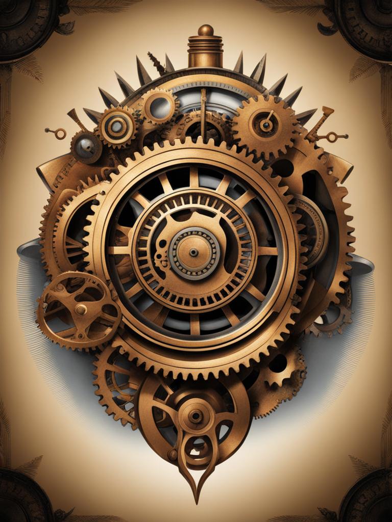 steampunk gears - incorporate steampunk-inspired gears and machinery into your tattoo. 