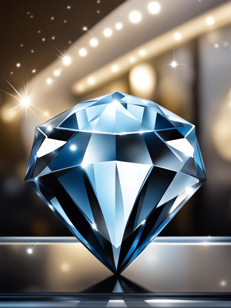 diamond clipart: sparkling in the display window of a jewelry store. 