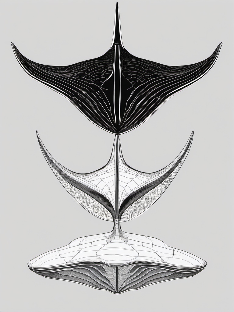 drawing of a stingray  minimal rough scribbles,doodles,black and white