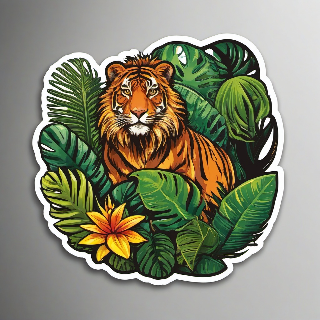 Rainforest Adventure sticker- Exotic Creature Encounters, , color sticker vector art