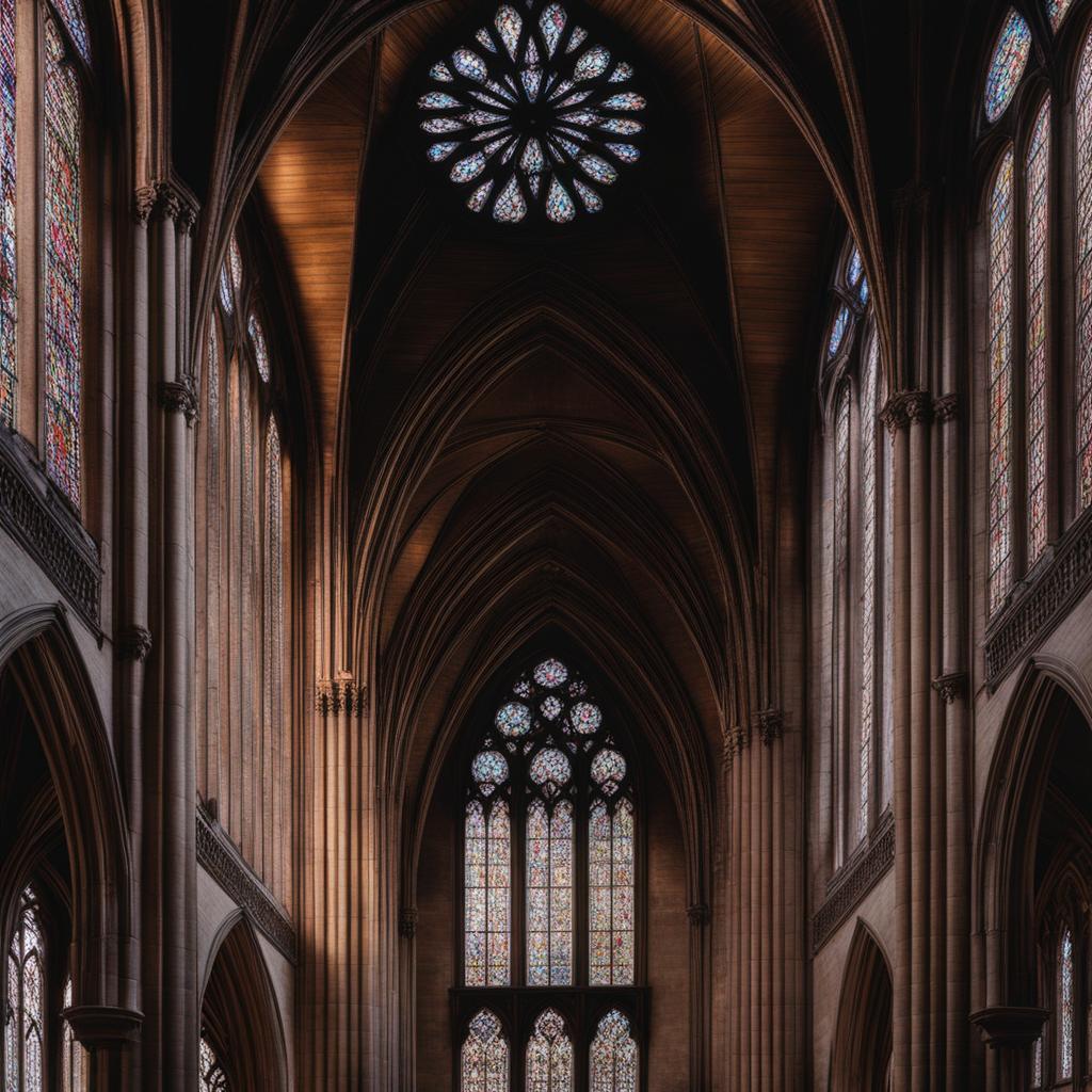 immerse yourself in the beauty of gothic architecture, with pointed arches and intricate stained glass windows. 